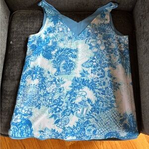 Lilly Pulitzer Florin reversible blue and Toile Me About It size medium